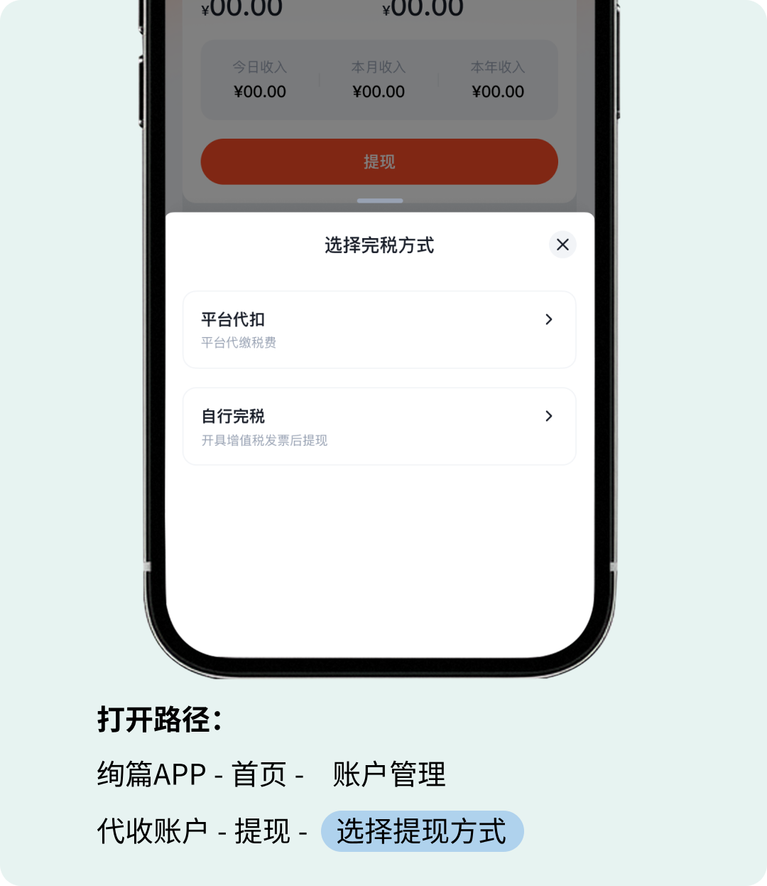 选择完税方式